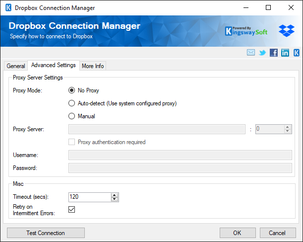 Dropbox Connection Manager